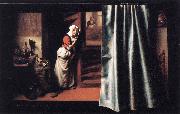 MAES, Nicolaes, Eavesdropper with a Scolding Woman